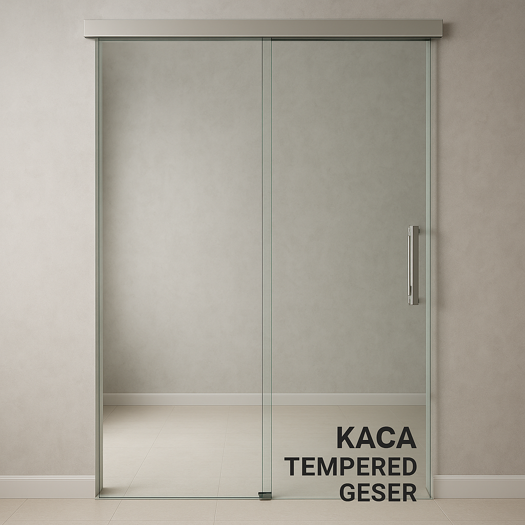 Kaca Tempered Geser