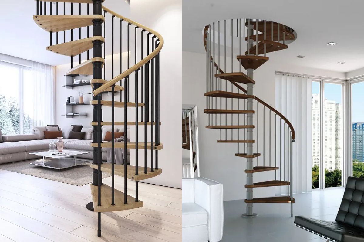 tangga spiral besi