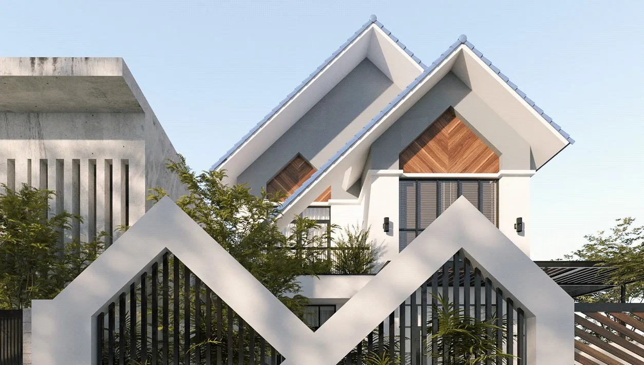 atap miring modern