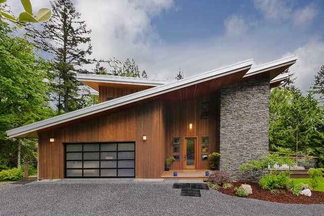 atap miring modern