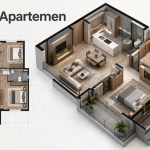 Denah Apartemen Modern yang Nyaman untuk Berbagai Kebutuhan Hunian