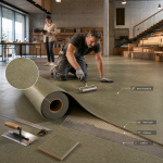 Lantai Linoleum Membawa Karakter Alami ke Interior Arsitektur Modern