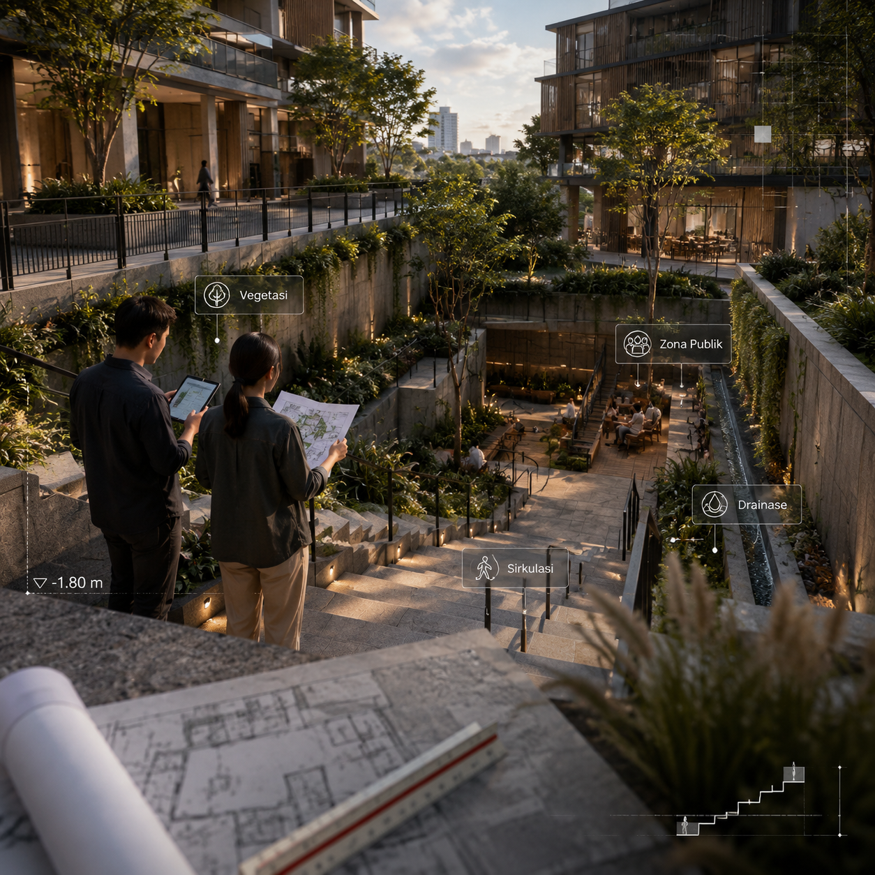 Sunken Courtyard
